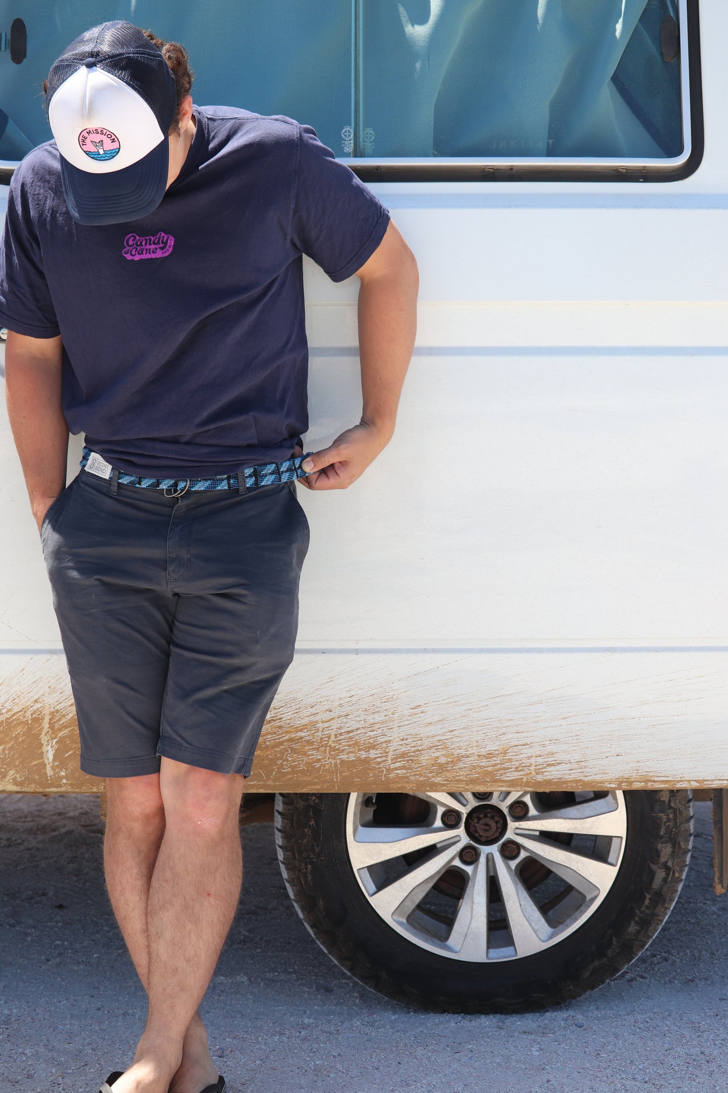 Recycled Rope Belt - Blue Marlin